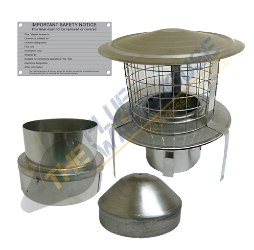 7 Inch Kit 3 (Chimney Liner Installation Kit with Hanging Cowl) [KIT