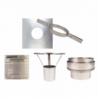 8" (200mm) Kit 5 (Increasing Kit - Top Plate & Clamp With Rain Cap)