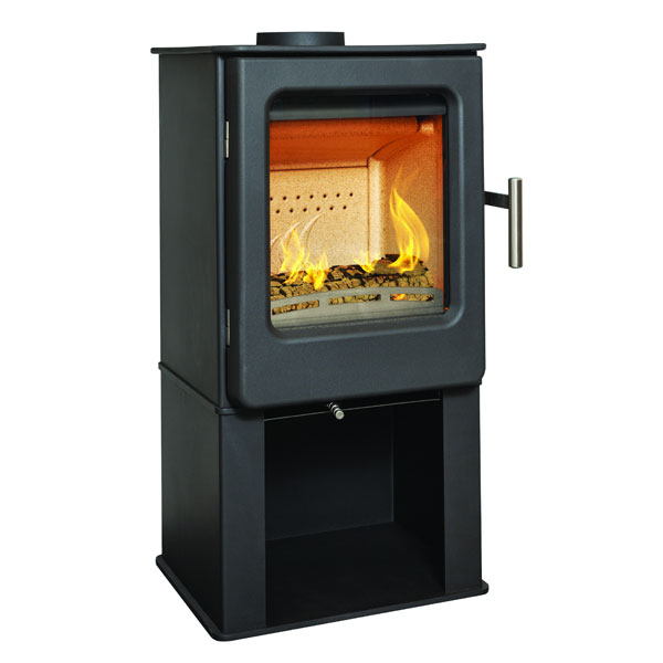 Mendip Ashcott 4.7kw Defra Wood Burning Stove With Log Store [TSTVCMF